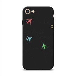 Матовый силиконовый чехол Flights travel на iPhone 8