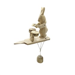 Богородская игрушка "Заяц ударник" арт.8743 (РНИ)