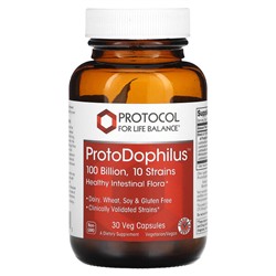 Protocol for Life Balance ProtoDophilus, 100 миллиардов, 30 растительных капсул