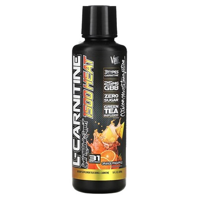 VMI Sports L-Carnitine 1500 Heat, апельсин-ананас, 16 жидких унций (473 мл)