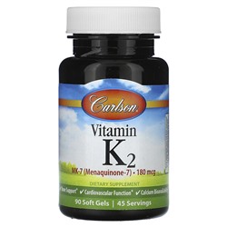 Carlson Витамин К2, 90 мкг, 90 мягких таблеток