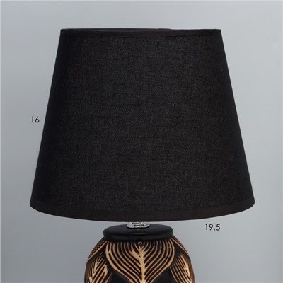 Настольная лампа "Анфия" Е14 40Вт черно-золотой 20х20х32 см