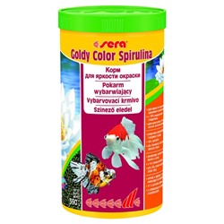 Корм Sera Goldy Color Spirulina для золотых рыб, в гранулах, 1 л, 390 г