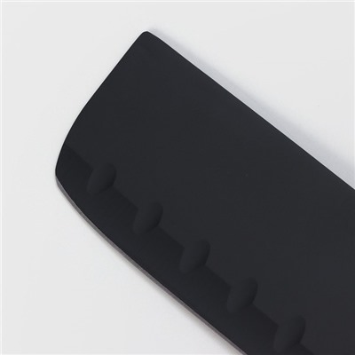 Нож кухонный сантоку Magistro Dark wood, длина лезвия 17,8 см, цвет чёрный