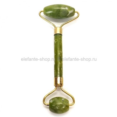 Нефритовый роликовый массажер Гуаша Connert Facial Massage Roller Green G001