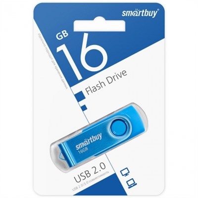 16Gb Smartbuy Twist Blue USB2.0 (SB016GB2TWB)