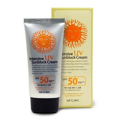 3W Clinic Интенсивный солнцезащитный крем Intensive UV Sun Block Cr