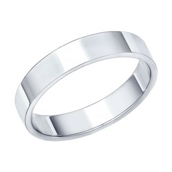 Обручальное кольцо из белого золота, 110201