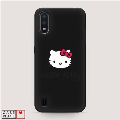 Матовый силиконовый чехол Hello Kitty original на Samsung Galaxy A01