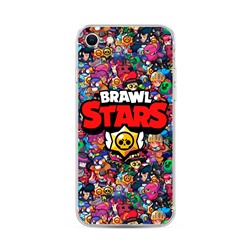 Силиконовый чехол Все герои Brawl Stars на iPhone SE 2020