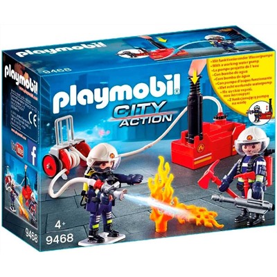 Playmobil. Конструктор арт.9468 "Firefighters with Water Pump" (Пожарная служба с водяным наcосом)