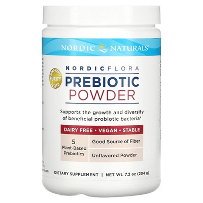 Nordic Naturals Nordic Flora Пребиотический порошок, без вкусовых добавок, 204 г - Nordic Naturals