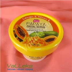 Скраб для сухой кожи лица Папайя Banna Papaya Facial Scrub, 100 мл