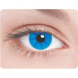 Карнавальные контактные линзы Adria Crazy - BLUE WHEEL, в наборе 1 шт