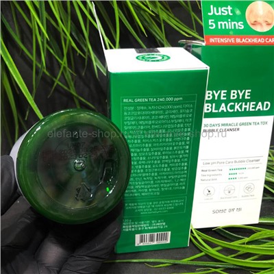 Маска от чёрных точек Bye Bye Blackhead 30 Days Miracle Green Tea Tox Bubble Cleanser (78)