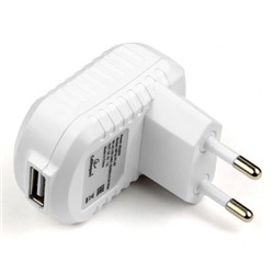 Зарядное устройство Cablexpert MP3A-PC-07 100/220V->5V, 1A USB, белое