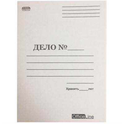 Папка-обложка /ДЕЛО/ мелованная-2 (ОБ-4834), 380г/м2, белая