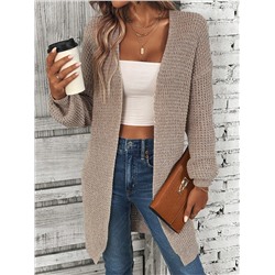 SHEIN LUNE Cardigan mit Drop Shoulder offener Front,