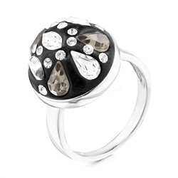 Кольцо из серебра с кристаллами Swarovski родированное 925 пробы ЕК-2092-3