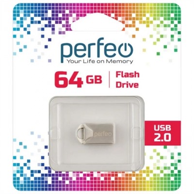 64Gb Perfeo M10 Metal Series USB 2.0 (PF-M10MS064)