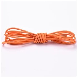 Шнурки резиновые, круглые, пара, ярко-оранжевые, арт.51.0026