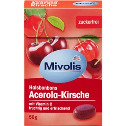 Mivolis Bonbon, Acerola-Kirsche, zuckerfrei, 50 г