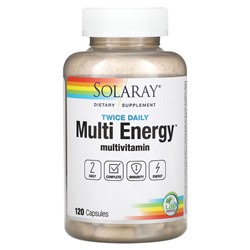 Solaray Дважды в день, Мультиэнергетические мультивитамины, 120 капсул