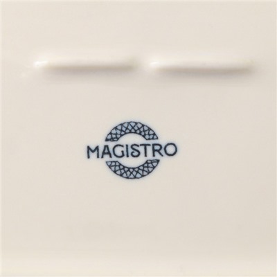 Блюдо фарфоровое для подачи Magistro Ocean, 20×13 см, цвет голубой