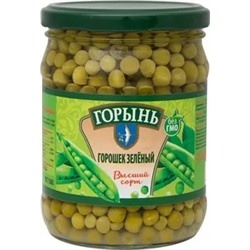 Горошек зеленый "Горынский" в/с 450 г (ст/б) (1/12 бан) (Горынь,Беларусь)