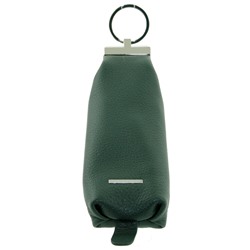 Ключник кожаный зеленый с кольцом Pratero K 21083-G