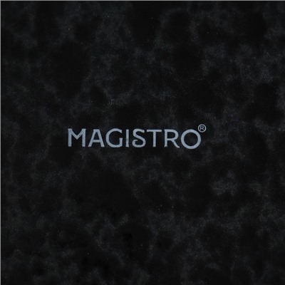 Салатник фарфоровый Magistro «Ночной дождь», 1,6 л, d=24,5 см, цвет чёрный