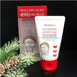 Маска для лица DEOPROCE BLACKHEAD and PORE CARE MUD MASK, 60 мл (78)