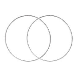 Серьги-кольца «Классика», d=5,5 см, посеребрение