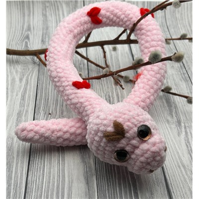 Набор для вязания крючком "Змейка" розовая 60 см ЗР-60