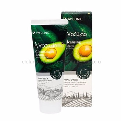 Пенка для умывания 3W Clinic Avocado Cleansing Foam 100ml (51)