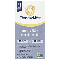 Renew Life Пробиотик для взрослых старше 50 лет, 30 миллиардов КОЕ, 60 вегетарианских капсул