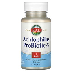 KAL Acidophilus ProBiotic-5, 60 растительных капсул