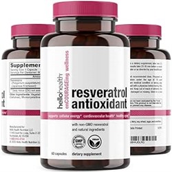 Trans Resveratrol Supplement Antioxidant Capsules 600 mg – Super High Potency Resveratrol Supplements for Anti Aging, Cardiovascular, Cognitive Health, Non-GMO Resveratrol Vegetarian Capsules, 60 Days