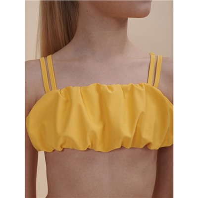 Купальный костюм для девочек, рост 140-146 см, цвет жёлтый