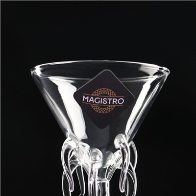 Бокал из стекла для мартини Magistro «Медуза», 180 мл