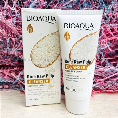 Пенка для умывания Bioaqua Rice Raw Pulp Cleanser 100g (13)