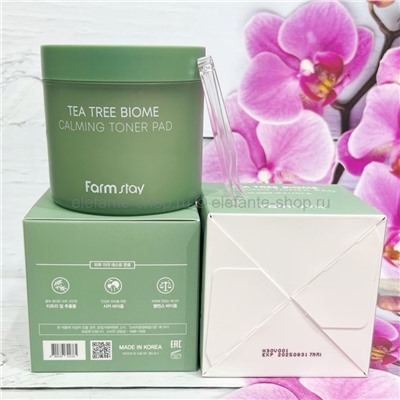 Подушечки-пады с экстрактом чайного дерева FarmStay Tea Tree Biome Calming Toner Pad 70 piece (78)