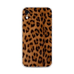Силиконовый чехол Мех леопарда на iPhone XR (10R)