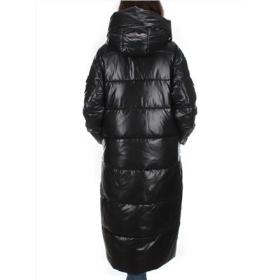 22-206 BLACK Пальто зимнее женское (200 гр. холлофайбер)