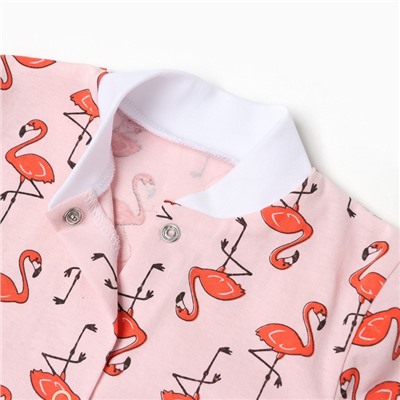 Комплект (кофточка, штанишки), цвет персик/фламинго, рост 74 см