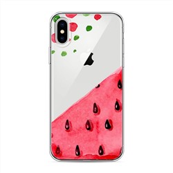 Силиконовый чехол Кусочек арбуза на iPhone X (10)