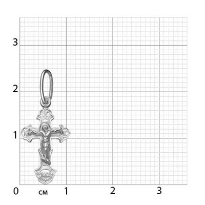 240.55 крест из серебра штампованный белый