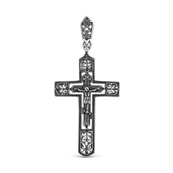 Крест из оксидированного серебра 925 пробы К3-076ч
