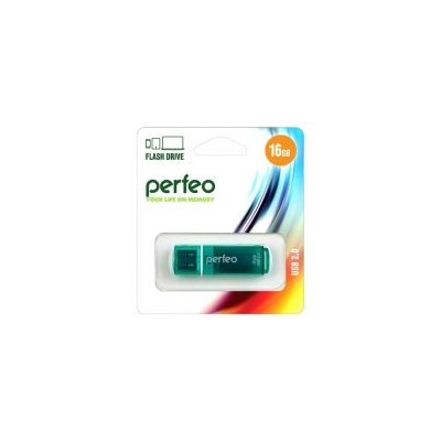 16Gb Perfeo C13 Green USB 2.0 (PF-C13G016)