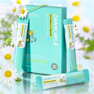 SADOER   Успокаивающая и восстанавливающая маска с ромашкой Chamomile soothing & repair , 10*6 гр.